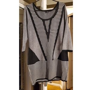 Black and White Sweater Dress